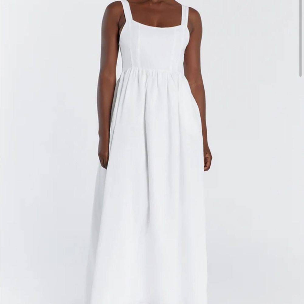 Dissh Spencer White Linen Midi